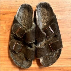 Fuzzy Birkenstocks Sandals